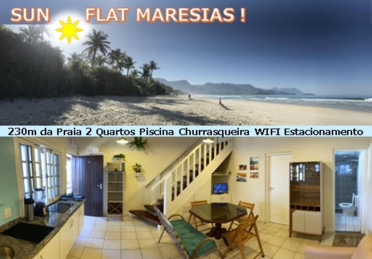 Sun Flat Maresias !! 2 Quartos Piscina Churrasqueira Wifi Estacionamento 230M Da Praia São Sebastião Exterior foto